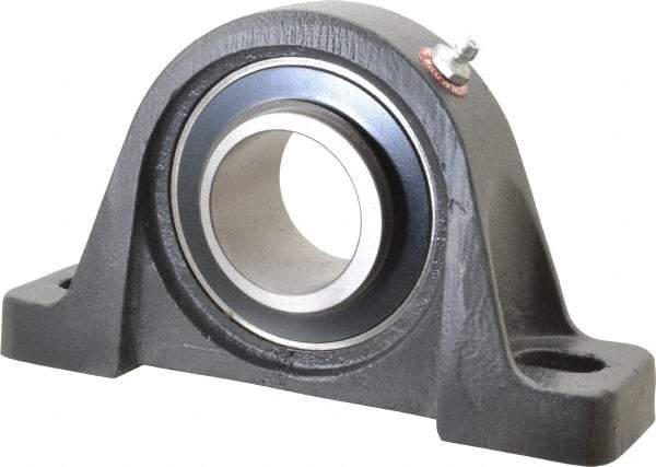 Browning - 1-3/4" ID, 7-3/8" OAL x 4-1/4" OAH Pillow Block - 5,139 Lb Static Cap, 7,901 Lb Dyn Cap, 5-21/32" Btw Mnt Hole Ctrs, 2-1/8" Base-to-Ctr Ht, Cast Iron - Americas Industrial Supply