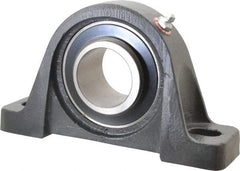 Browning - 1-3/4" ID, 7-3/8" OAL x 4-1/4" OAH Pillow Block - 5,139 Lb Static Cap, 7,901 Lb Dyn Cap, 5-21/32" Btw Mnt Hole Ctrs, 2-1/8" Base-to-Ctr Ht, Cast Iron - Americas Industrial Supply