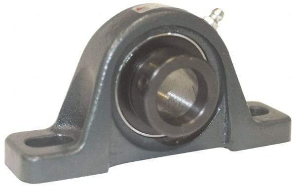 Browning - 1-1/4" ID, 6-3/4" OAL x 3-5/8" OAH Pillow Block - 3,493 Lb Static Cap, 5,782 Lb Dyn Cap, 5" Btw Mnt Hole Ctrs, 1-13/16" Base-to-Ctr Ht, Cast Iron - Americas Industrial Supply