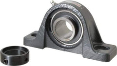 Browning - 1-3/16" ID, 6-3/16" OAL x 3-5/32" OAH Pillow Block - 2,567 Lb Static Cap, 4,381 Lb Dyn Cap, 4-5/8" Btw Mnt Hole Ctrs, 1-9/16" Base-to-Ctr Ht, Cast Iron - Americas Industrial Supply