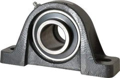 Browning - 1-1/2" ID, 7-1/8" OAL x 3-15/16" OAH Pillow Block - 4,467 Lb Static Cap, 7,340 Lb Dyn Cap, 5-3/8" Btw Mnt Hole Ctrs, 1-15/16" Base-to-Ctr Ht, Cast Iron - Americas Industrial Supply