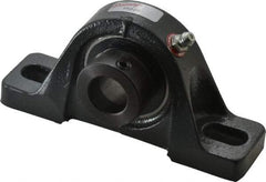 Browning - 3/4" ID, 5" OAL x 2-15/32" OAH Pillow Block - 1,444 Lb Static Cap, 2,611 Lb Dyn Cap, 3-25/32" Btw Mnt Hole Ctrs, 1-1/4" Base-to-Ctr Ht, Cast Iron - Americas Industrial Supply