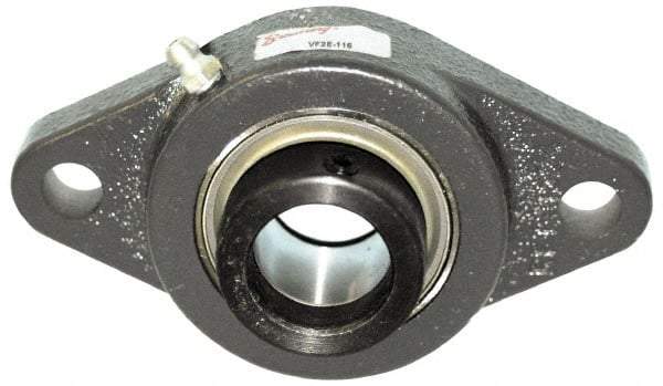 Browning - 1" ID, 4-7/8" OAL x 2-3/4" OAH 2-Bolt Flange - 1,651 Lb Static Cap, 2,801 Lb Dyn Cap, 3-57/64" Btw Mnt Hole Ctrs, Cast Iron - Americas Industrial Supply