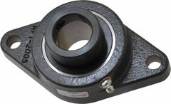 Browning - 1-3/16" ID, 5-9/16" OAL x 3-1/8" OAH 2-Bolt Flange - 2,567 Lb Static Cap, 4,381 Lb Dyn Cap, 4-19/32" Btw Mnt Hole Ctrs, Cast Iron - Americas Industrial Supply