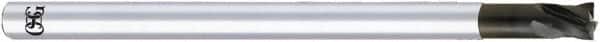 OSG - 1/4", 1/4" LOC, 1/4" Shank Diam, 4" OAL, 4 Flute, Solid Carbide Square End Mill - Single End, Diamond Finish, 30° Helix, Centercutting, Right Hand Cut, Right Hand Flute - Americas Industrial Supply