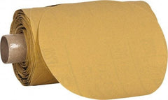 3M - 5" Diam, 320 Grit Aluminum Oxide Adhesive PSA Disc - Extra Fine Grade, Yellow, C Weighted Backing, Flexible, Use with Random Orbital Sanders - Americas Industrial Supply