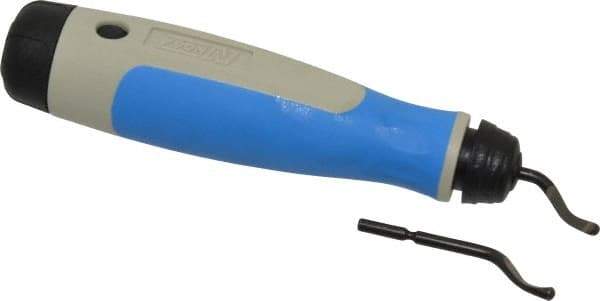 Noga - 4 Piece High Speed Steel Blade Hand Deburring Tool Set - S10, S20, S35 Blades, For Holes, Straight Edge, Curved Edge - Americas Industrial Supply