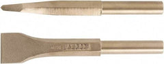 Ampco - 1-3/4" Head Width, 8" OAL, 3/4" Shank Diam, Scaling Chisel - Round Drive, Round Shank - Americas Industrial Supply