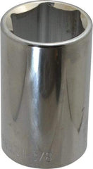 Paramount - 1-3/8", 1/2" Drive, Deep Hand Socket - 6 Points, 3-1/2" OAL, Steel, Chrome Finish - Americas Industrial Supply