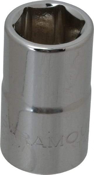 Paramount - 1/2" Drive, Standard Hand Socket - 6 Points, 1-1/2" OAL, Steel, Chrome Finish - Americas Industrial Supply