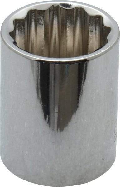 Paramount - 11/16", 3/8" Drive, Standard Hand Socket - 12 Points, 1-3/16" OAL, Steel, Chrome Finish - Americas Industrial Supply