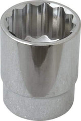 Paramount - 1", 1/2" Drive, Standard Hand Socket - 12 Points, 1-1/2" OAL, Steel, Chrome Finish - Americas Industrial Supply