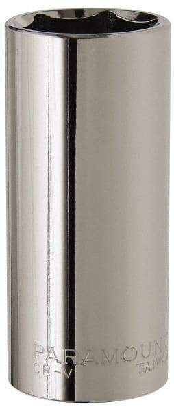 Paramount - 1", 1/2" Drive, Deep Hand Socket - 6 Points, 3-3/32" OAL, Steel, Chrome Finish - Americas Industrial Supply