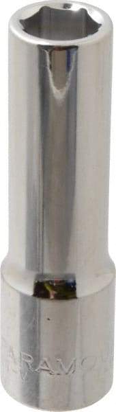 Paramount - 1/2", 1/2" Drive, Deep Hand Socket - 6 Points, 3-3/32" OAL, Steel, Chrome Finish - Americas Industrial Supply