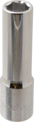 Paramount - 1/2", 1/2" Drive, Deep Hand Socket - 6 Points, 3-3/32" OAL, Steel, Chrome Finish - Americas Industrial Supply