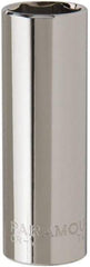 Paramount - 3/4", 1/2" Drive, Deep Hand Socket - 6 Points, 3-3/32" OAL, Steel, Chrome Finish - Americas Industrial Supply