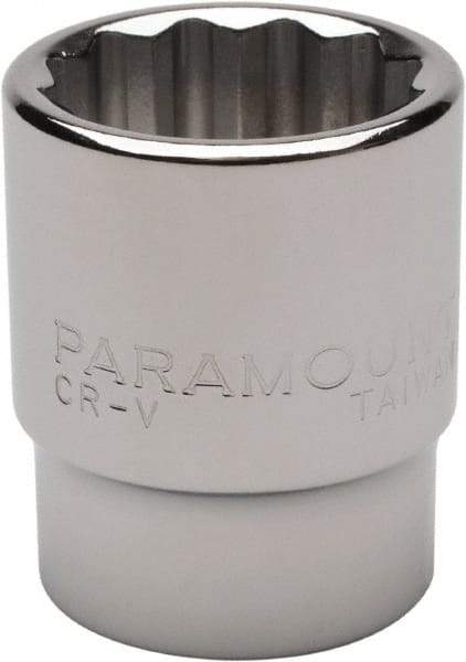 Paramount - 15/16", 1/2" Drive, Standard Hand Socket - 12 Points, 1-1/2" OAL, Steel, Chrome Finish - Americas Industrial Supply