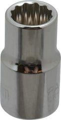 Paramount - 3/8" Drive, Standard Hand Socket - 12 Points, 1-3/16" OAL, Steel, Chrome Finish - Americas Industrial Supply