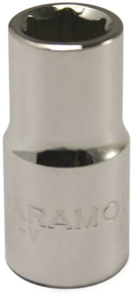 Paramount - 3/8" Drive, Deep Hand Socket - 12 Points, 2-1/2" OAL, Steel, Chrome Finish - Americas Industrial Supply