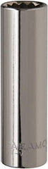 Paramount - 1/2" Drive, Deep Hand Socket - 12 Points, 3-9/32" OAL, Steel, Chrome Finish - Americas Industrial Supply