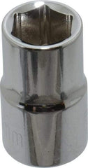 Paramount - 1/2" Drive, Standard Hand Socket - 6 Points, 1-1/2" OAL, Steel, Chrome Finish - Americas Industrial Supply