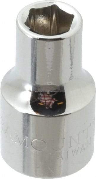 Paramount - 1/2" Drive, Standard Hand Socket - 6 Points, 1-1/2" OAL, Steel, Chrome Finish - Americas Industrial Supply