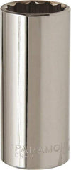 Paramount - 1", 1/2" Drive, Deep Hand Socket - 12 Points, 3-3/32" OAL, Steel, Chrome Finish - Americas Industrial Supply