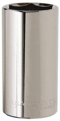 Paramount - 1-3/16", 1/2" Drive, Deep Hand Socket - 6 Points, 3-1/4" OAL, Steel, Chrome Finish - Americas Industrial Supply