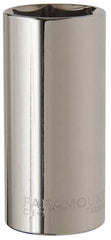 Paramount - 1-1/16", 1/2" Drive, Deep Hand Socket - 6 Points, 3-3/32" OAL, Steel, Chrome Finish - Americas Industrial Supply