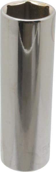 Paramount - 11/16", 1/2" Drive, Deep Hand Socket - 6 Points, 3-3/32" OAL, Steel, Chrome Finish - Americas Industrial Supply