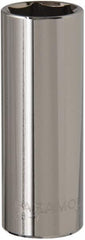 Paramount - 13/16", 1/2" Drive, Deep Hand Socket - 6 Points, 3-3/32" OAL, Steel, Chrome Finish - Americas Industrial Supply