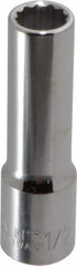 Paramount - 1/2", 1/2" Drive, Deep Hand Socket - 12 Points, 3-3/32" OAL, Steel, Chrome Finish - Americas Industrial Supply