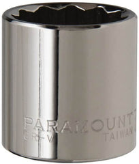 Paramount - 7/8", 3/8" Drive, Standard Hand Socket - 12 Points, 1-3/16" OAL, Steel, Chrome Finish - Americas Industrial Supply