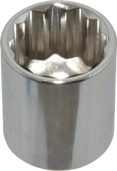 Paramount - 3/4", 3/8" Drive, Standard Hand Socket - 12 Points, 1-3/16" OAL, Steel, Chrome Finish - Americas Industrial Supply