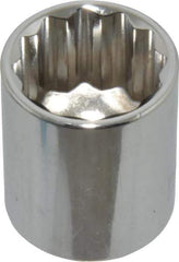 Paramount - 3/4", 3/8" Drive, Standard Hand Socket - 12 Points, 1-3/16" OAL, Steel, Chrome Finish - Americas Industrial Supply