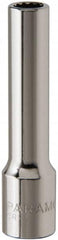 Paramount - 7/32", 1/4" Drive, Deep Hand Socket - 12 Points, 1-15/16" OAL, Steel, Chrome Finish - Americas Industrial Supply