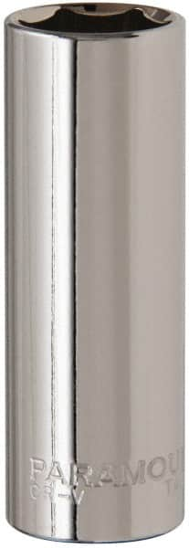 Paramount - 5/8", 3/8" Drive, Deep Hand Socket - 6 Points, 2-1/2" OAL, Steel, Chrome Finish - Americas Industrial Supply