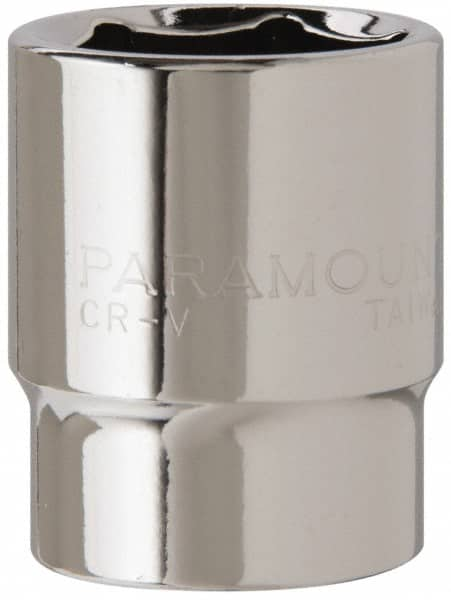 Paramount - 15/16", 1/2" Drive, Standard Hand Socket - 6 Points, 1-1/2" OAL, Steel, Chrome Finish - Americas Industrial Supply