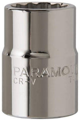 Paramount - 15/16", 3/4" Drive, Standard Hand Socket - 12 Points, 2" OAL, Chrome Finish - Americas Industrial Supply