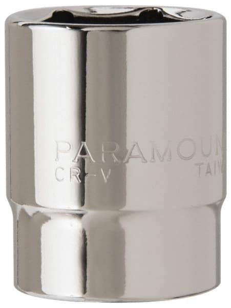 Paramount - 1", 1/2" Drive, Standard Hand Socket - 6 Points, 1-1/2" OAL, Steel, Chrome Finish - Americas Industrial Supply