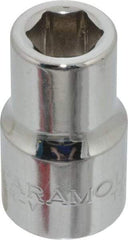 Paramount - 7/16", 1/2" Drive, Standard Hand Socket - 6 Points, 1-1/2" OAL, Steel, Chrome Finish - Americas Industrial Supply