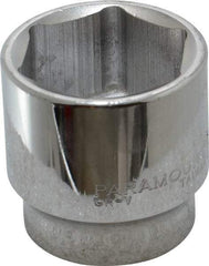 Paramount - 1-1/2", 1/2" Drive, Standard Hand Socket - 6 Points, 1-1/2" OAL, Steel, Chrome Finish - Americas Industrial Supply