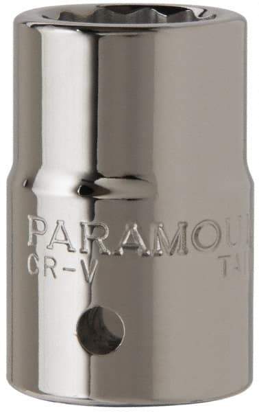 Paramount - 13/16", 3/4" Drive, Standard Hand Socket - 12 Points, 2" OAL, Chrome Finish - Americas Industrial Supply