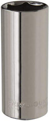 Paramount - 3/8" Drive, Deep Hand Socket - 6 Points, 2-1/2" OAL, Steel, Chrome Finish - Americas Industrial Supply