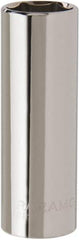 Paramount - 1/2" Drive, Deep Hand Socket - 6 Points, 3-3/32" OAL, Steel, Chrome Finish - Americas Industrial Supply