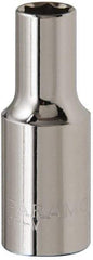 Paramount - 3/8" Drive, Deep Hand Socket - 6 Points, 1-15/16" OAL, Steel, Chrome Finish - Americas Industrial Supply