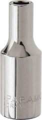 Paramount - 3/8" Drive, Deep Hand Socket - 6 Points, 1-15/16" OAL, Steel, Chrome Finish - Americas Industrial Supply