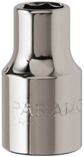 Paramount - 5/16", 3/8" Drive, Standard Hand Socket - 6 Points, 1-3/16" OAL, Steel, Chrome Finish - Americas Industrial Supply