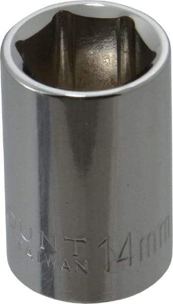 Paramount - 3/8" Drive, Standard Hand Socket - 6 Points, 1-3/16" OAL, Steel, Chrome Finish - Americas Industrial Supply