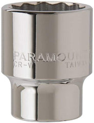 Paramount - 3/4" Drive, Standard Hand Socket - 12 Points, 2-5/8" OAL, Steel, Chrome Finish - Americas Industrial Supply